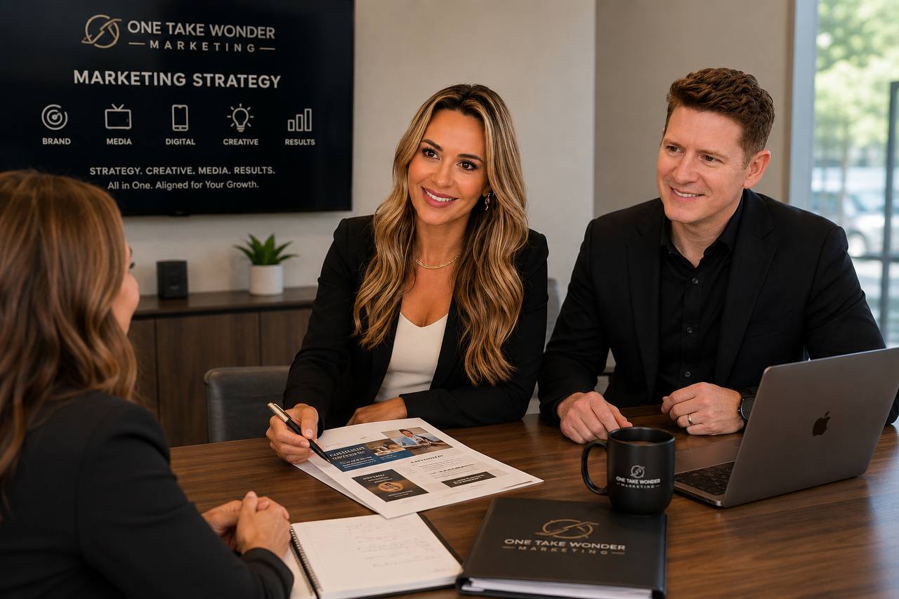 Marketing team collaborating